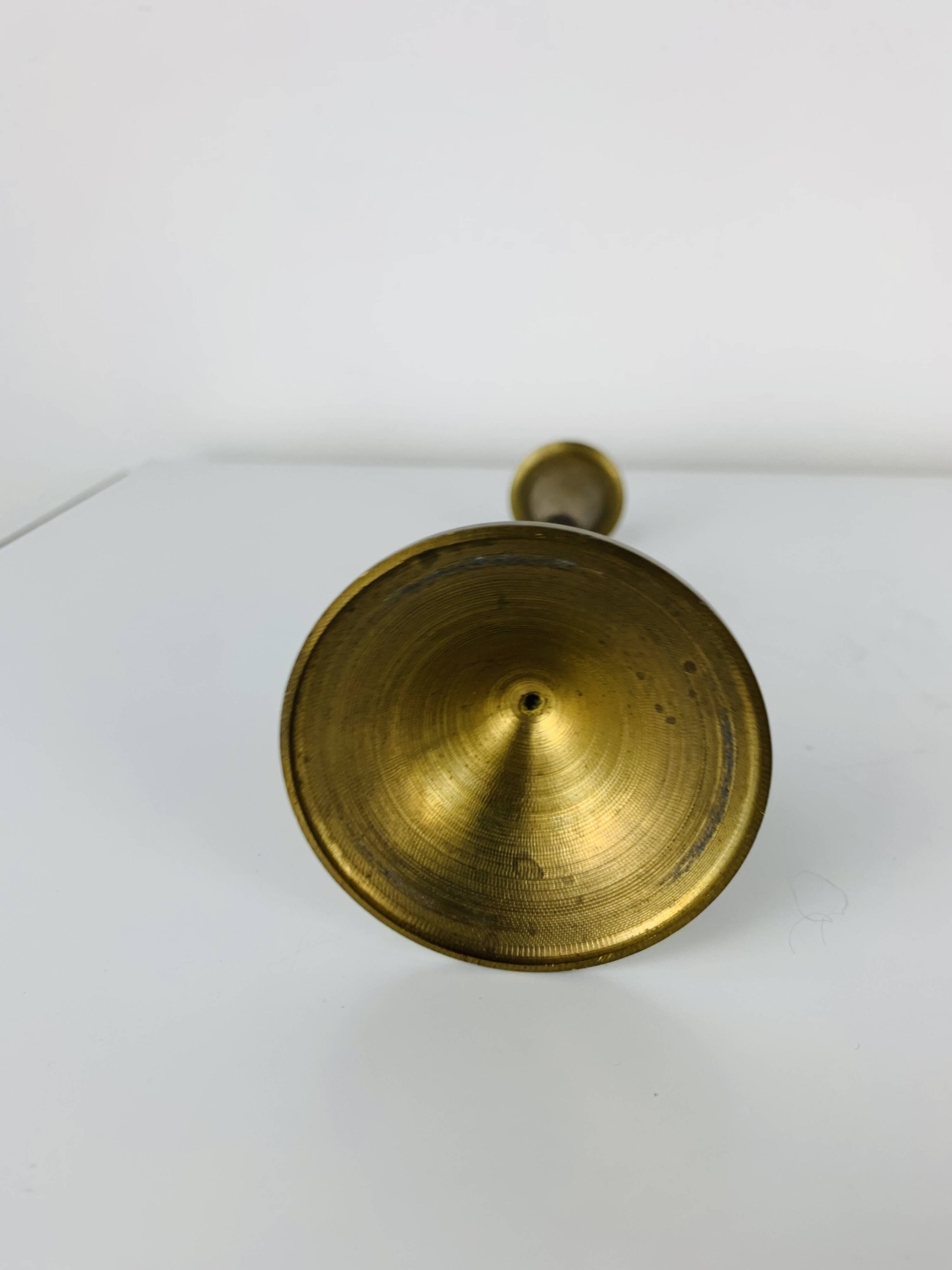 Scandinavian brass candle holder, 1960s