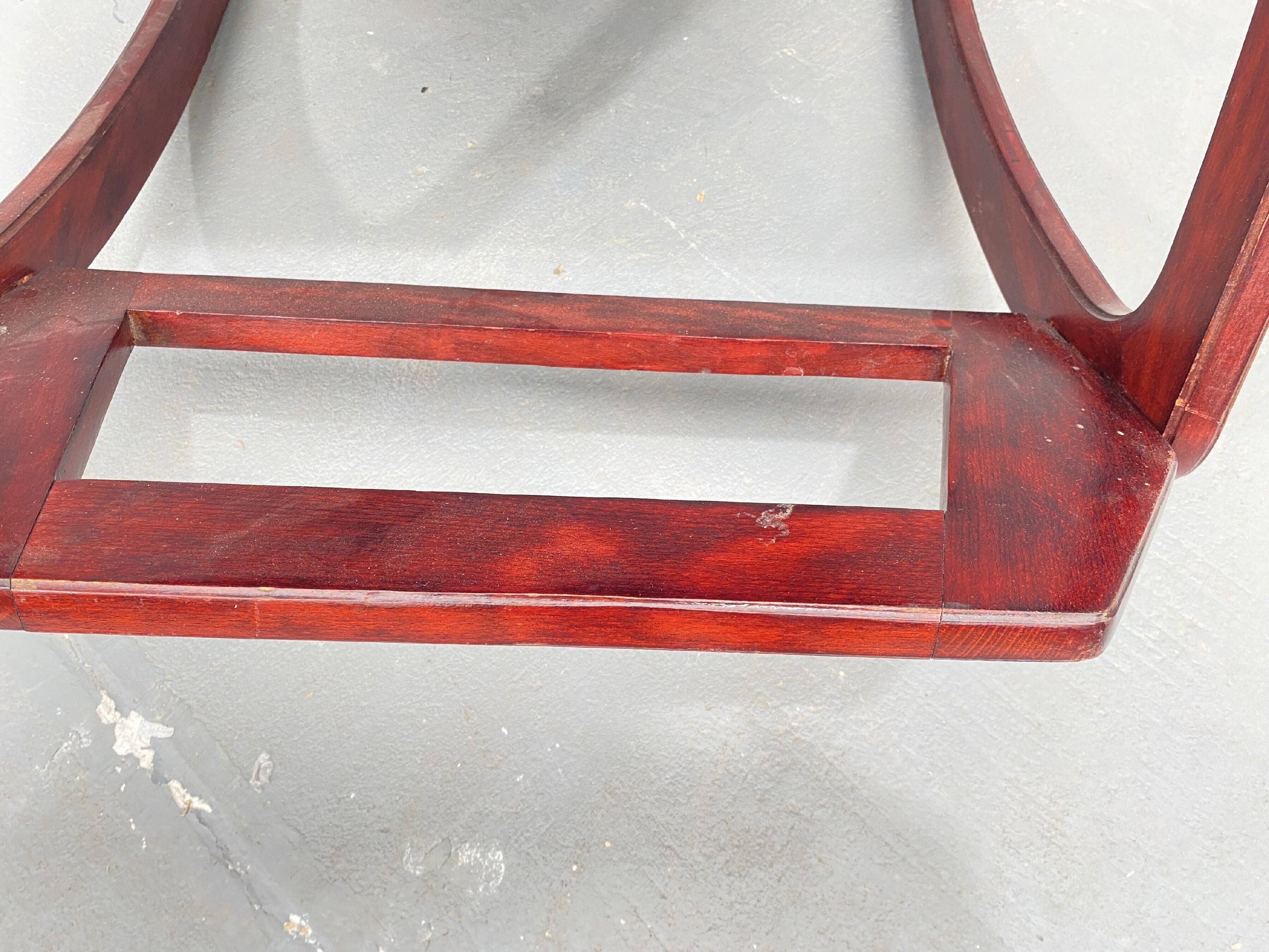 Wooden rocking chair by ÚLUV, mid-century modern, 1970s, Czechoslovakia