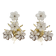 Set of Murano flower wall sconces