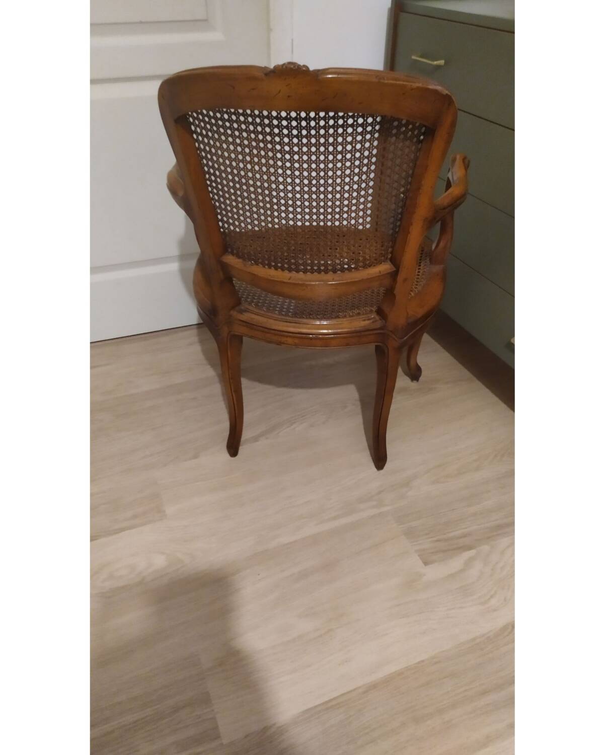 Cane armchair