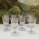 8 Baccarat cut crystal white wine glasses, Chicago model