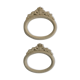 2 off-white oval plaster frames