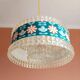 Vintage 1970s plexiglass and flower pendant light