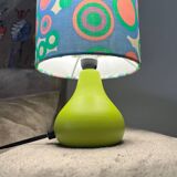 Table lamp with handmade lampshade