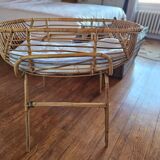 Old bamboo cradle basket