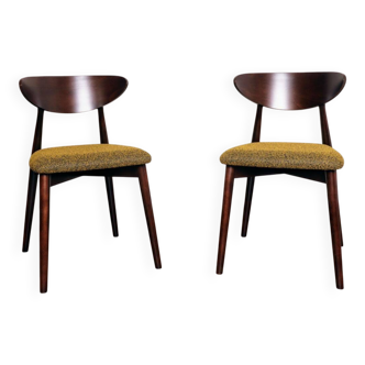 Ensemble de 2 chaises de salle à manger jaune noisetier