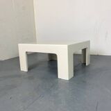 Table basse blanche Space Age des années 1970