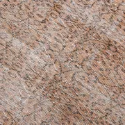 Terracotta & Rust Brown Floral Persian Rug, Turkish Vintage Antique Carpet