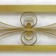 Mid-Century Modern Gilded and Satin Brass Double Bed, 1970