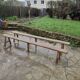 Lot de 2 bancs de ferme