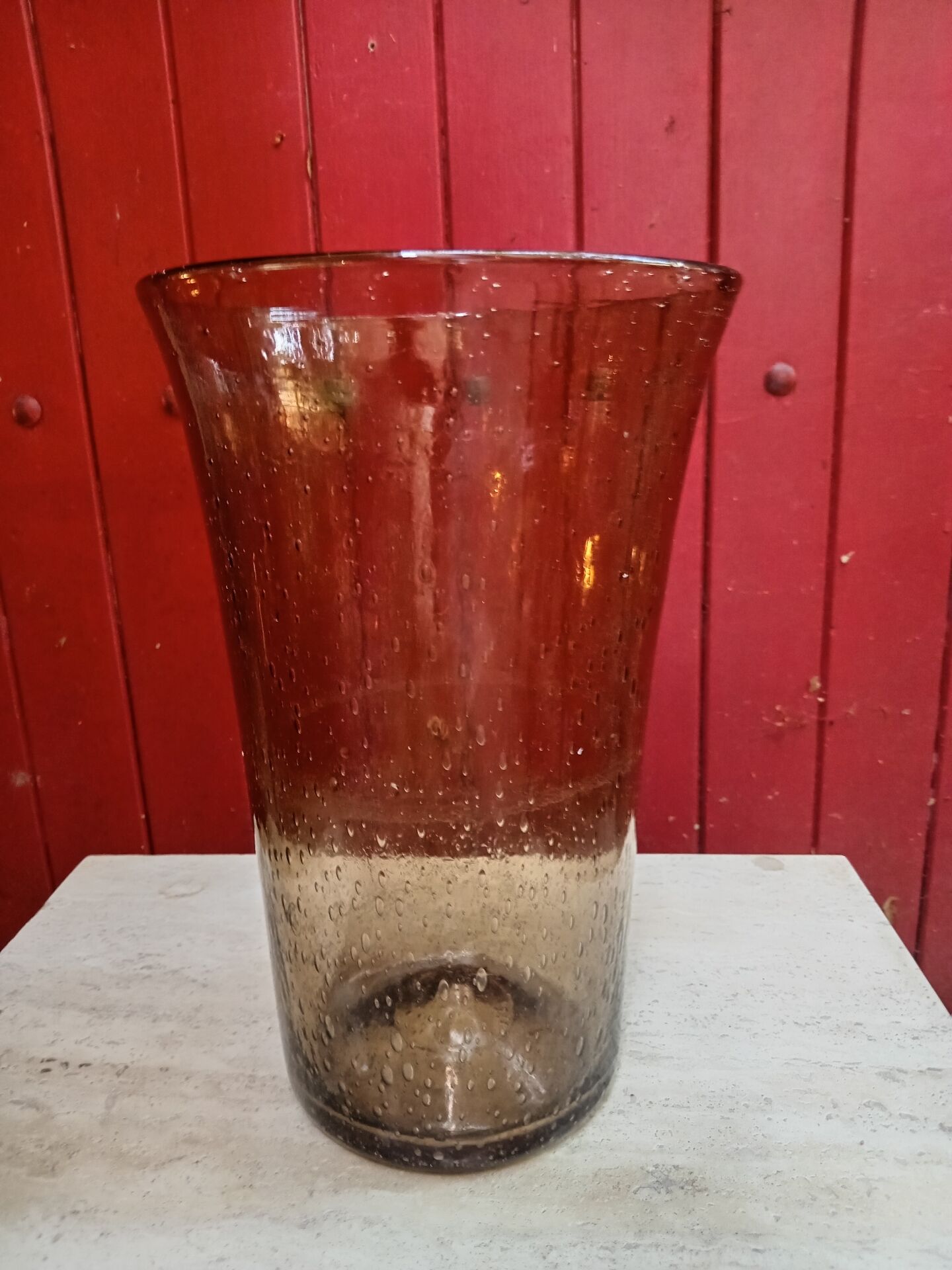 Blown glass vase