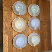 6 cups and saucers harlequin 220651