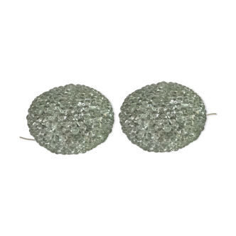 Lot of 2 glass lamps
