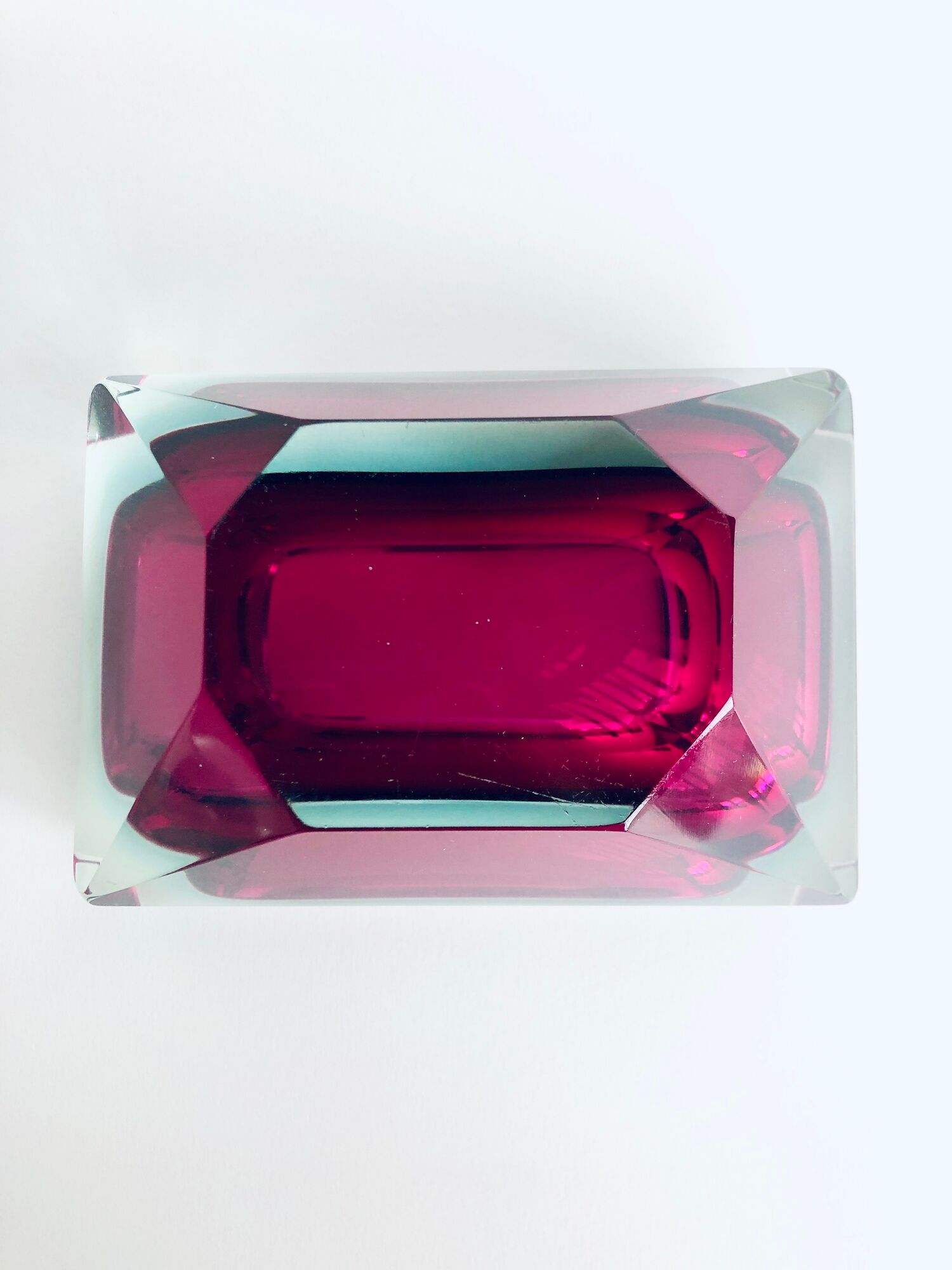 Empty pocket Sommerso Murano design Luigi Mandruzzato, 60s