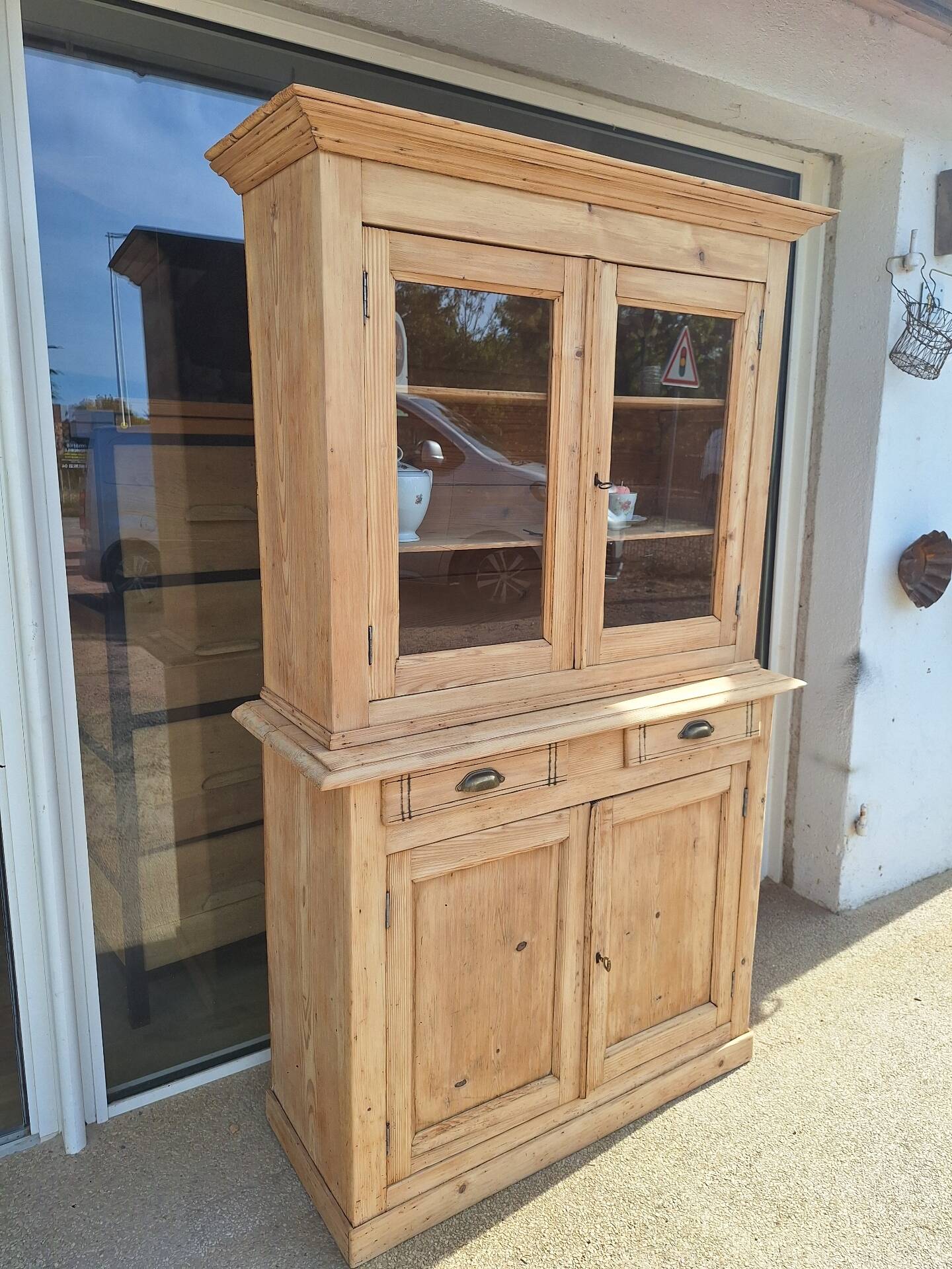 Raw wood sideboard