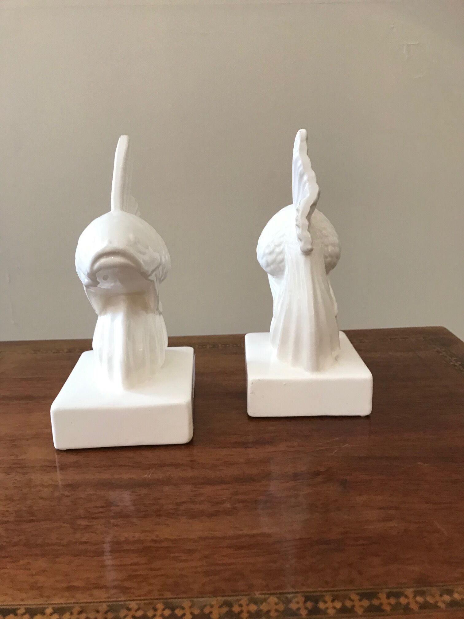 Pair of ceramic bookends fish