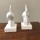 Pair of ceramic bookends fish