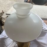 Lamp with opaline and copper base