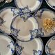 Lot 6 flat plates, 1 dish, 1 Ceranord Saint Amand Vintage 1950s dish