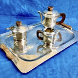 Ercuis silver-plated tea service Art Deco