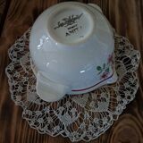 Round gravy boat with 2 handles in Sarreguemines earthenware, Anita decor