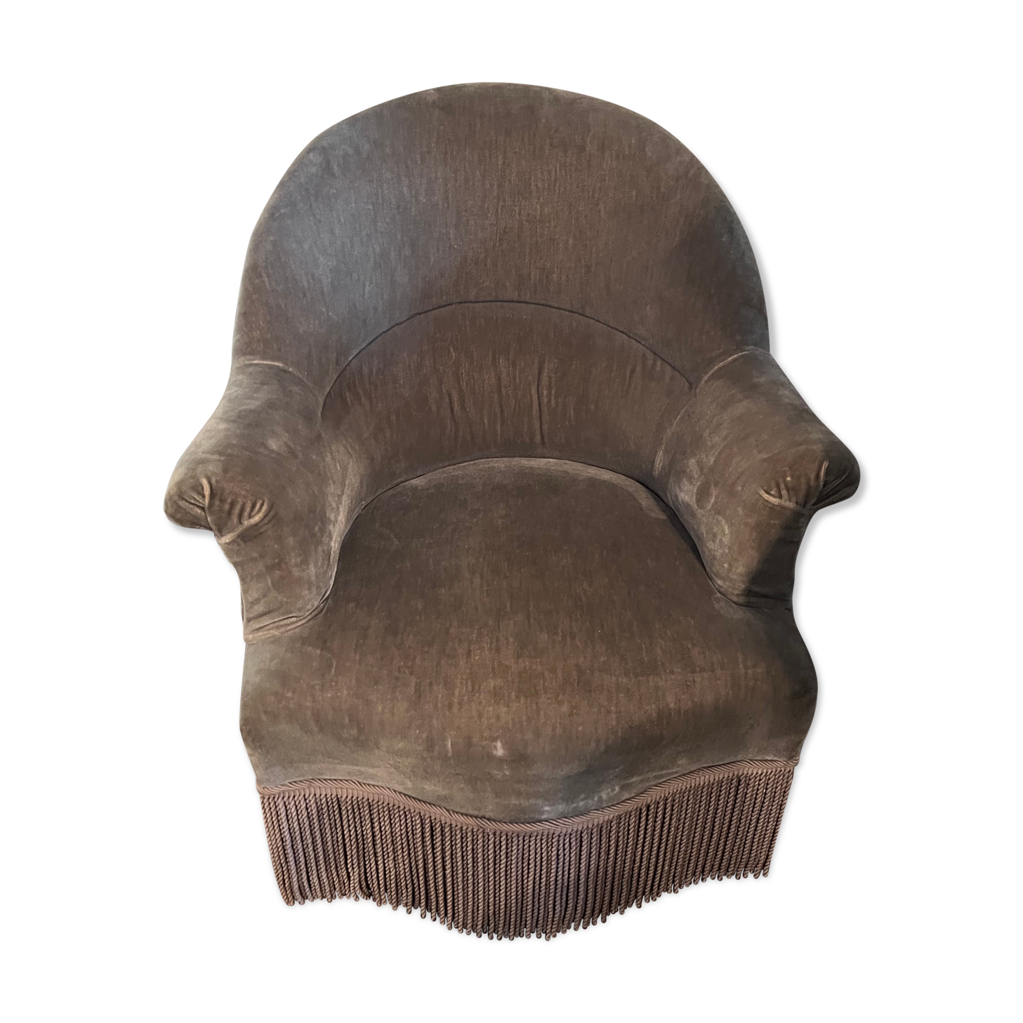 Almond green toad armchair