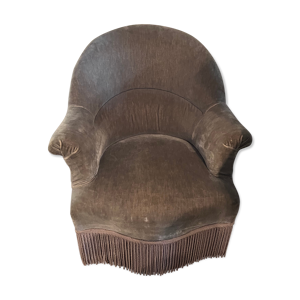 Fauteuil crapaud vert - amande