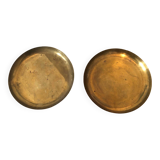 Pair of gilded brass cups