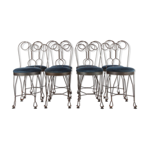 Set de 8 chaises de salon papillon