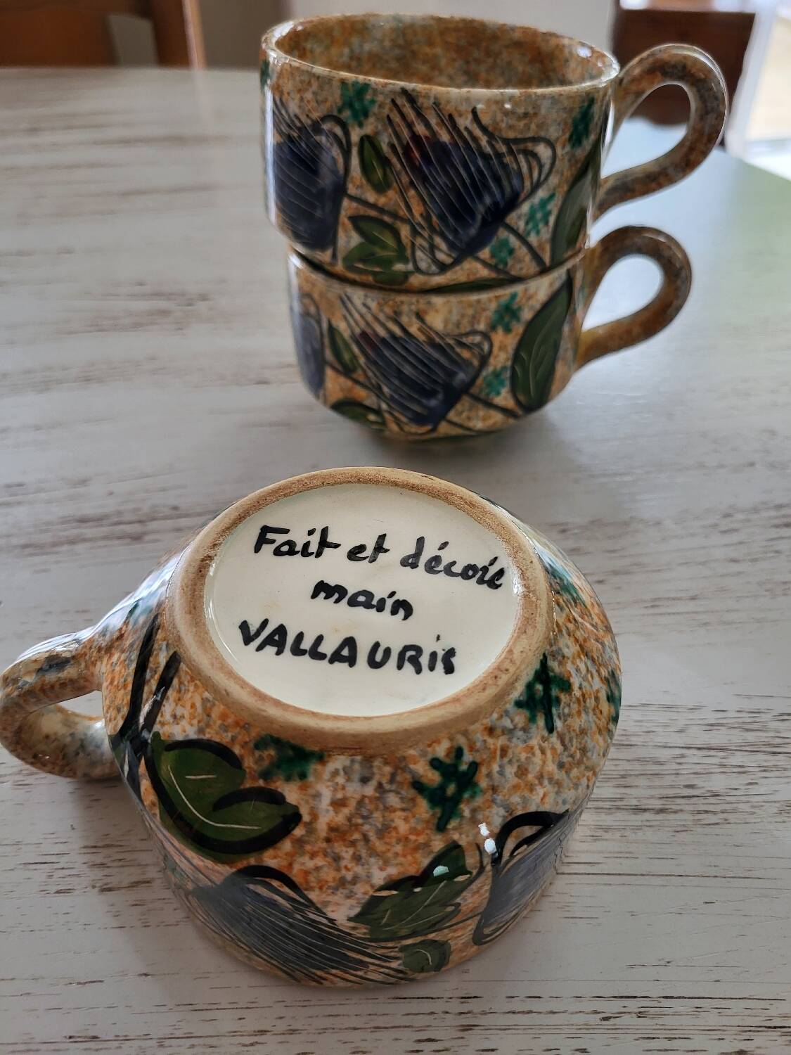 3 Valllauris cups