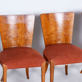 Set of Four Original ArtDeco Beech Chairs, Halabala, UP Zavody, Czechia, 1940s