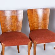 Set of Four Original ArtDeco Beech Chairs, Halabala, UP Zavody, Czechia, 1940s