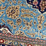 Ancient Persian carpet Ghoom wool and silk 142x222 cm