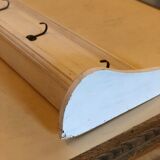 White wood wall coat rack