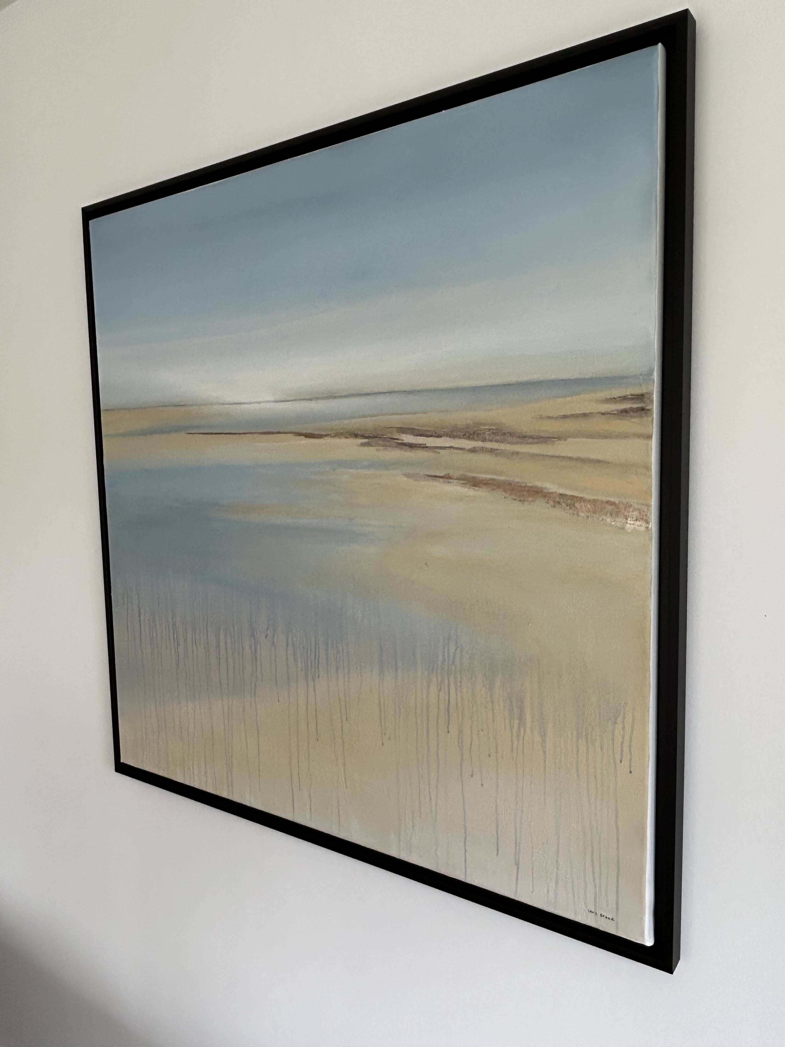 Arcachon Basin inspired canvas painting