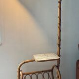 Louis Sognot floor lamp from the 50s in rattan