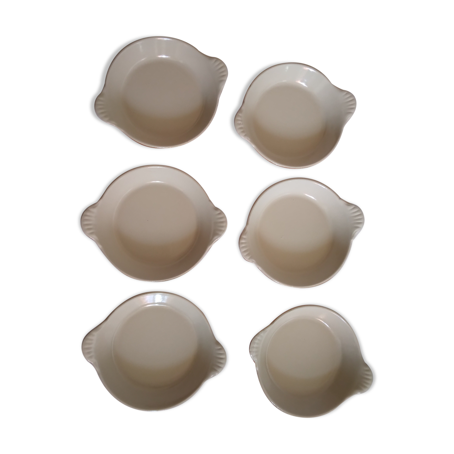 6 egg dishes Le Creuset orange