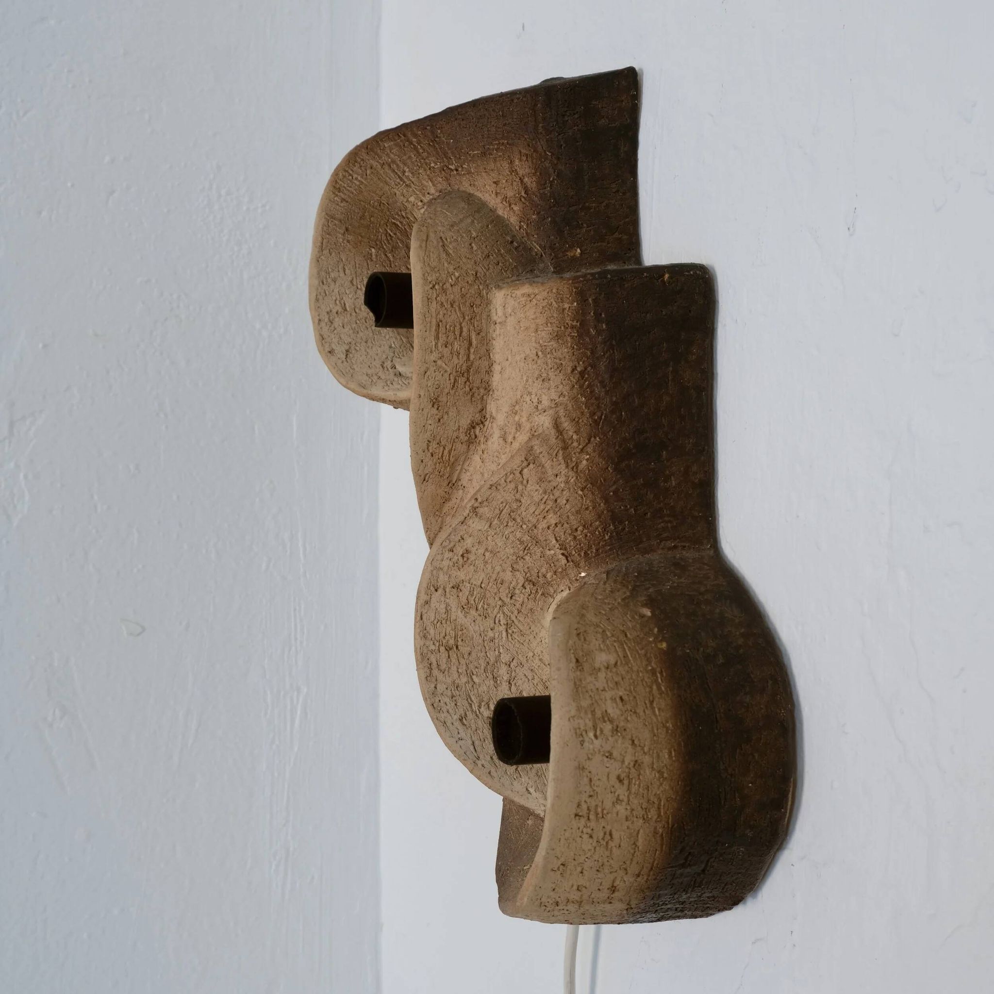 Brutalist ceramic wall sconce | Netherlands | 1960s