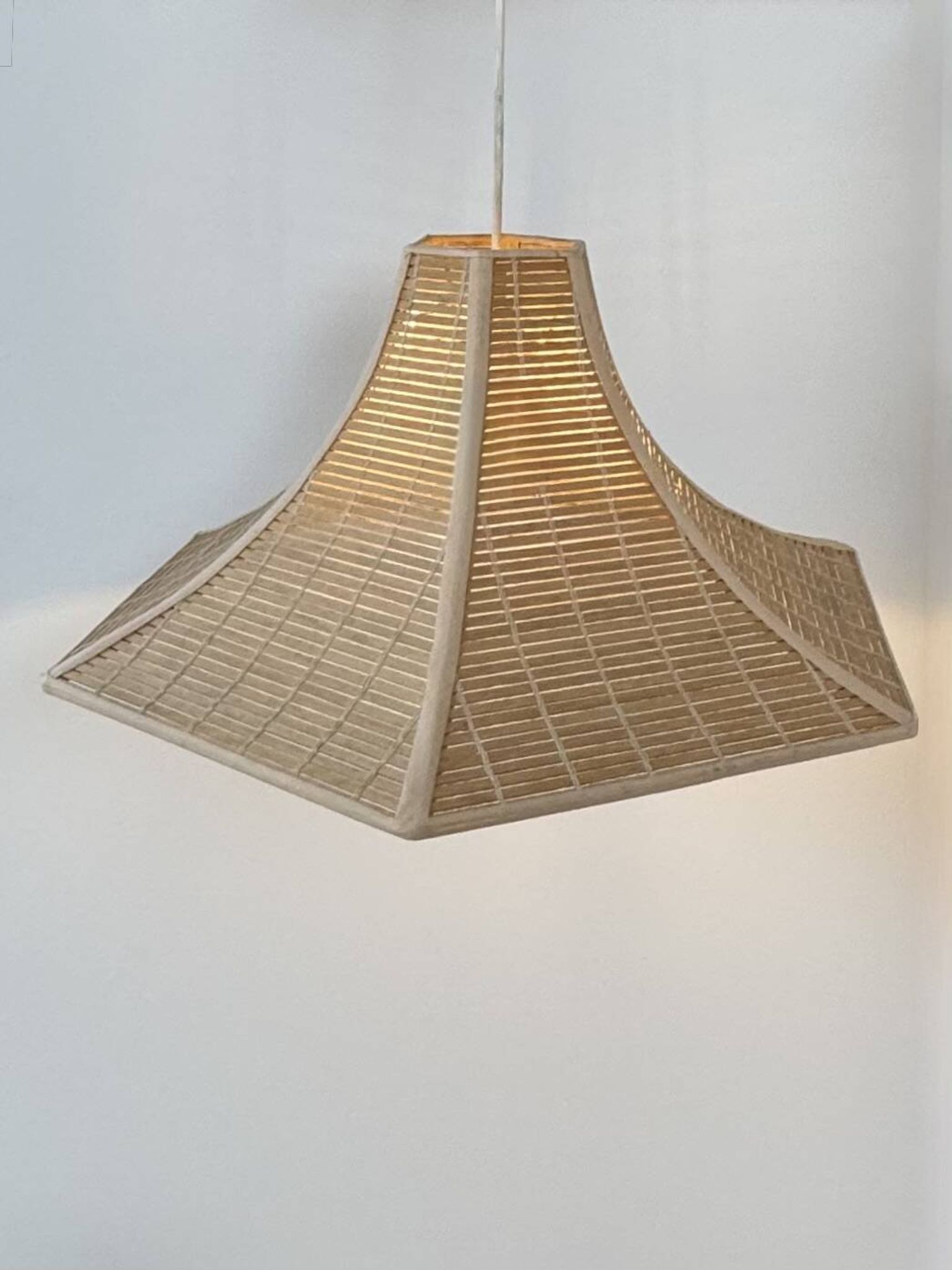 Vintage suspension, wooden slats, France, 1980.