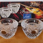 Ensemble de bougeoirs Cristal D’Arques Fontenay