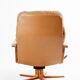 Brown leather armchair & ottoman, 1970