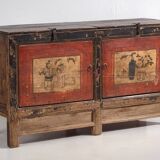 Ancien buffet rouge à deux portes (vers 1900) #50