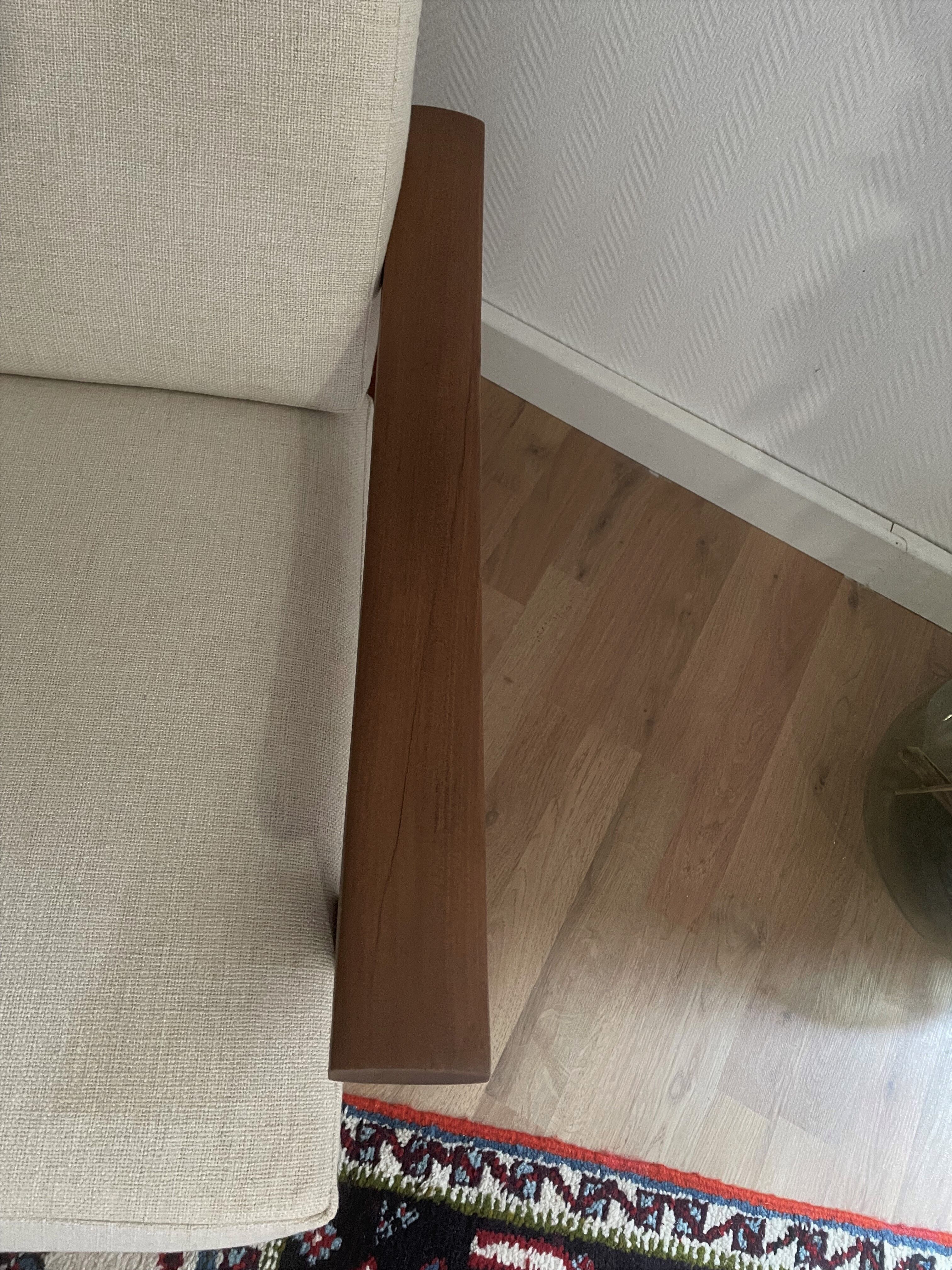 Scandinavian teak armchair, yearned 50/60, restored