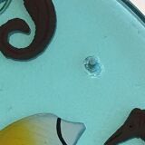 Set of 4 resin trays, inlaid with seahorses, fish, seaweed, and shells.