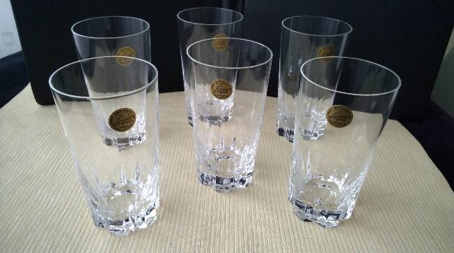 Set of 6 Cristal d'Arques Cheverny water or orangeade glasses