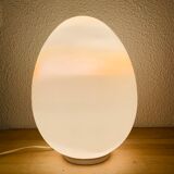 Domec egg lamp, white glass, 70s