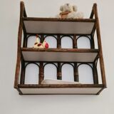 Vintage rattan shelf