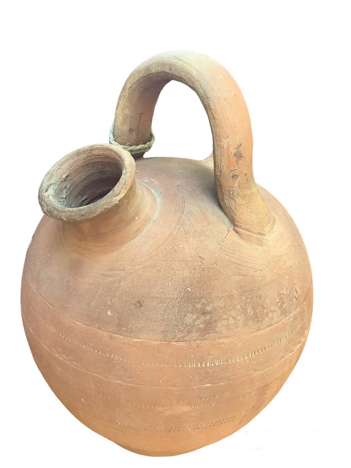 Old terracotta jug called "Gargoulette"