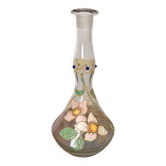 Antique Legras carafe – Enamelled glass with floral decoration – Art Nouveau