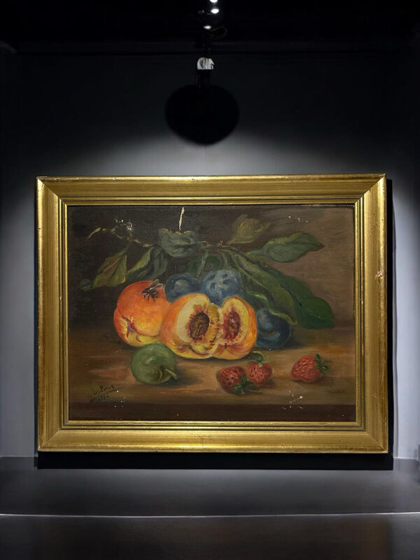 Peinture ancienne réalisée à la main.